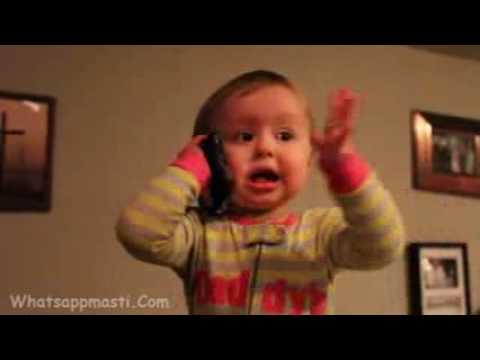 Funny Baby Talks To Dad On Phone