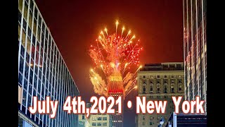 【NYC Walking】July 4th,2021 /  Fireworks  /  Empire State bldg /  GoPro 8 / DMC-G85 / 4K