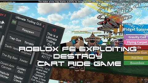 Roblox FE Exploiting | Trolling at Cart Ride *Grab Knife, UTG, Screw Kids