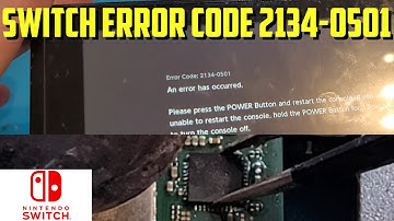 Nintendo Switch error code 2134-0501