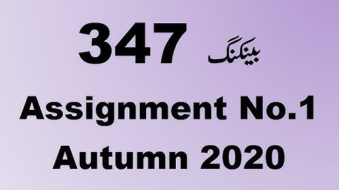 AIOU Code 347 Solved Assignment No.1 Autumn 2020