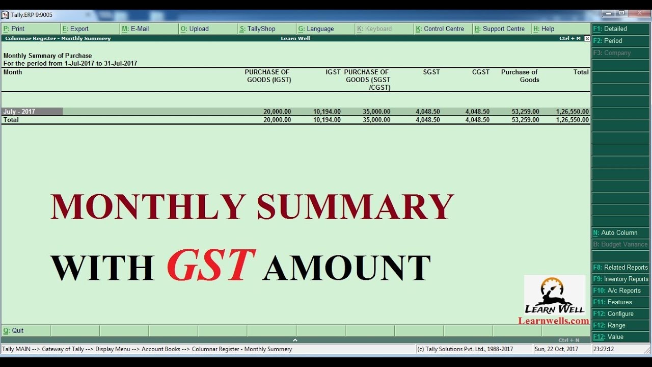 tally erp9 free tdl monthly sale purchase report with gst youtube monthly sale