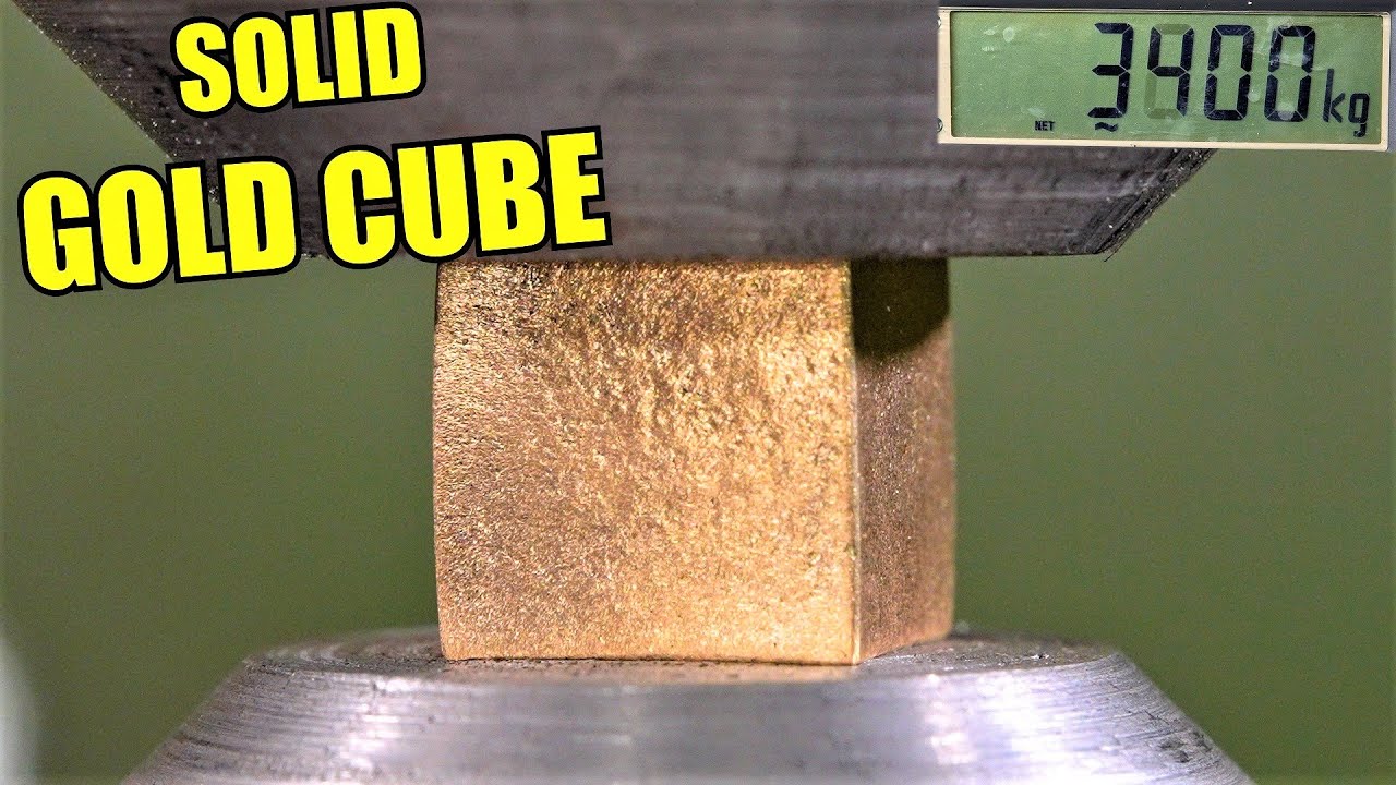 How Strong is Gold or Silver? Hydraulic Press Test!