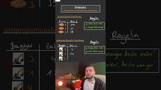 Dreisatz mit proportionalen und antiproportionalen Zuordnungen #mathematik #zuordnungen