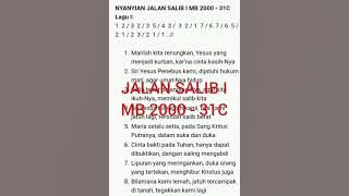 NYANYIAN JALAN SALIB I  MB 2000 - 31C  Lagu A  Prapaska