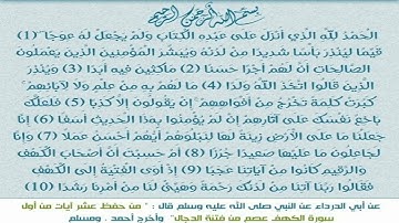 أول 10 ايات من سورة الكهف مكررة 3 مرات الشيخ سعد الغامدي Saad Al Ghamdi