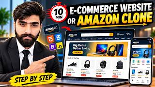 Amazon Clone Website in 10 Minutes 🔥 | HTML, CSS & JavaScript Guide