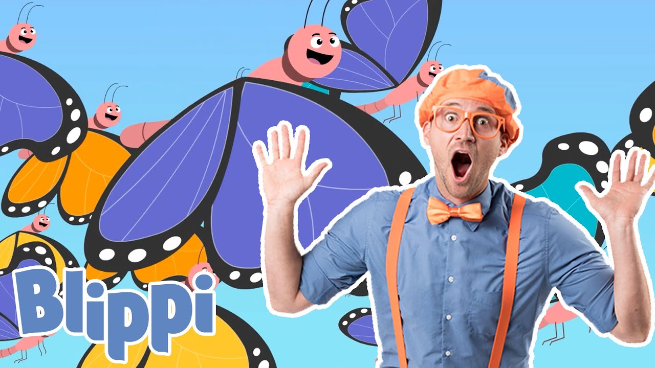 Learn with BLIPPI Butterfly SONG Learn about Insects Kids Songs