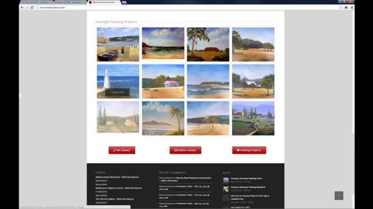 Moore Art School Website Walkthrough