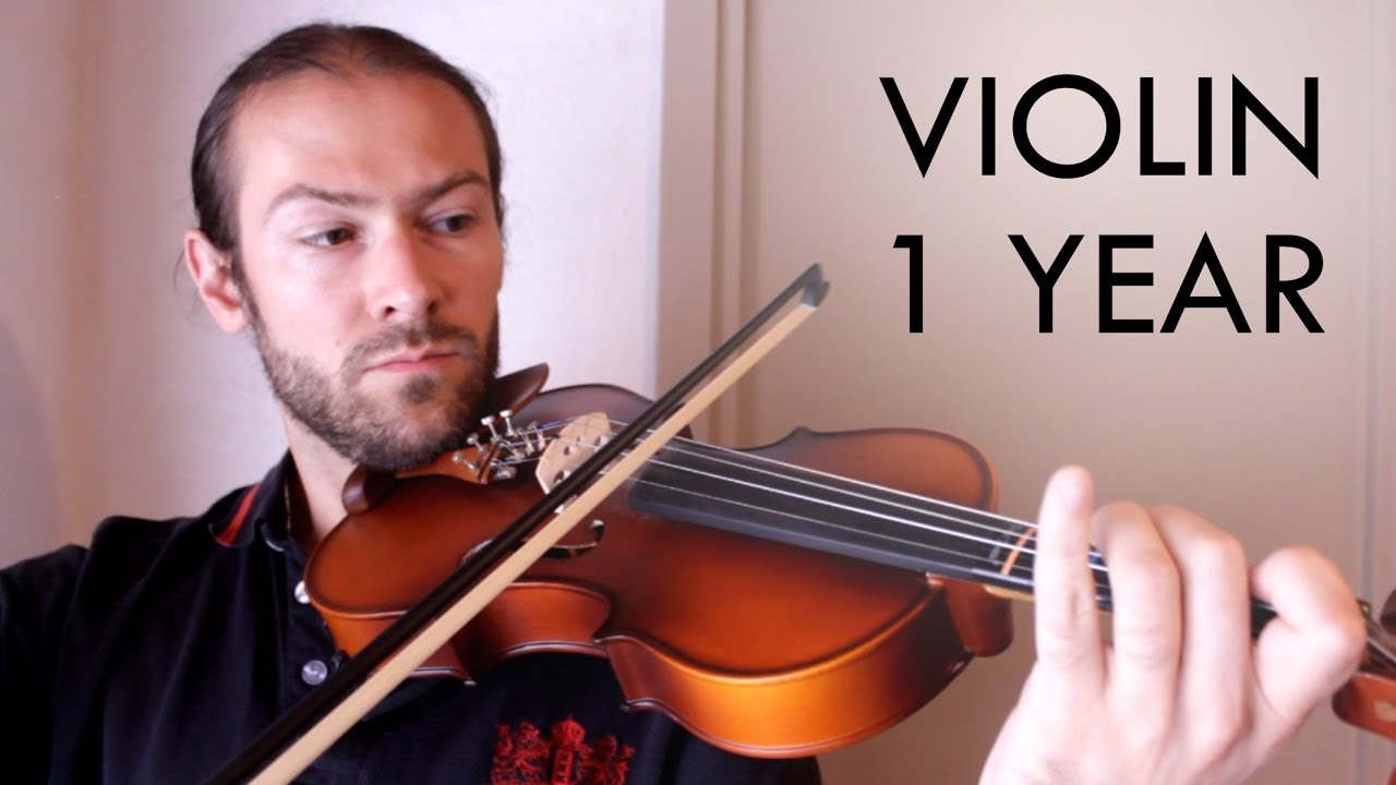 Violin beginner - 1 year progress - YouTube