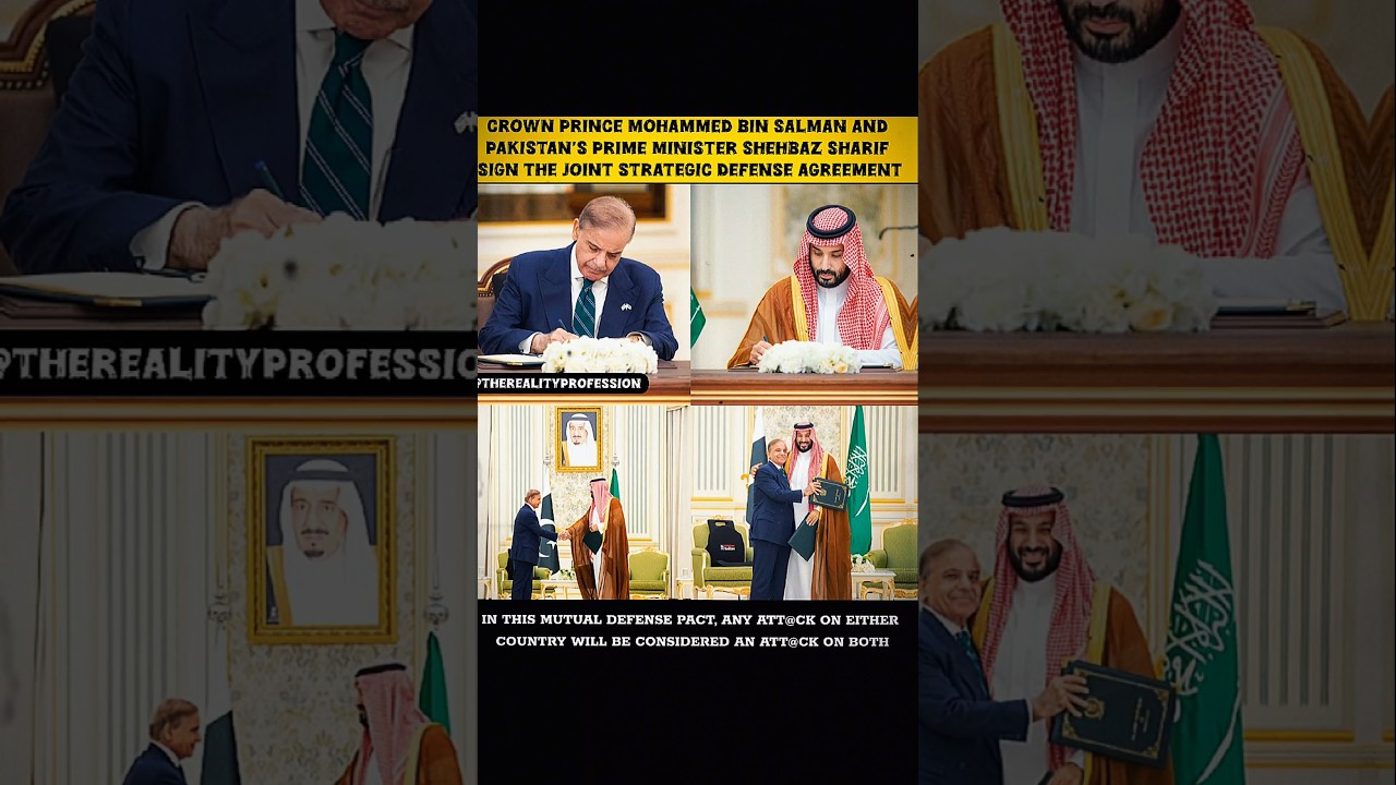 Saudi Arabia & Pakistan Sign Joint Strategic Defense Agreement | Crown Prince MBS & PM S Sharif