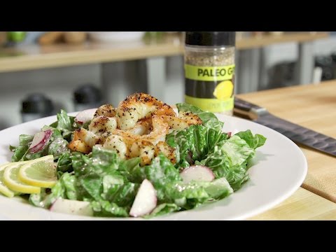 Paleo Caesar Salad With Shrimp Cooking Video - Paleo Nick