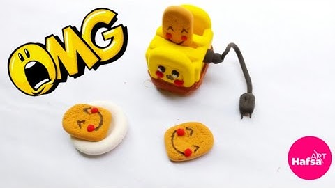 DIY to make Cute 💝Kawaii Toast 🥖& Toaster🍞 with polymer Clay |