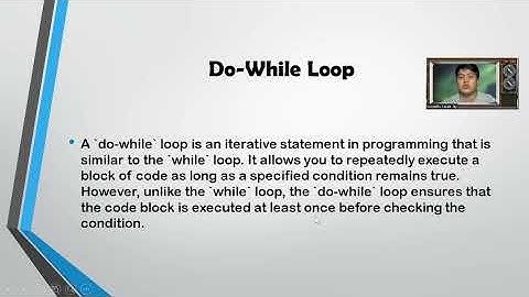 Discussing the Iterative Statements