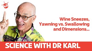 Wine sneezes, yawning vs. swallowing and dimensions...