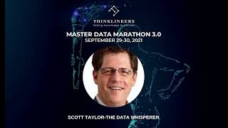 Announcement for Master Data Marathon 3.0 (September 29-30, 2021) from Scott Taylor