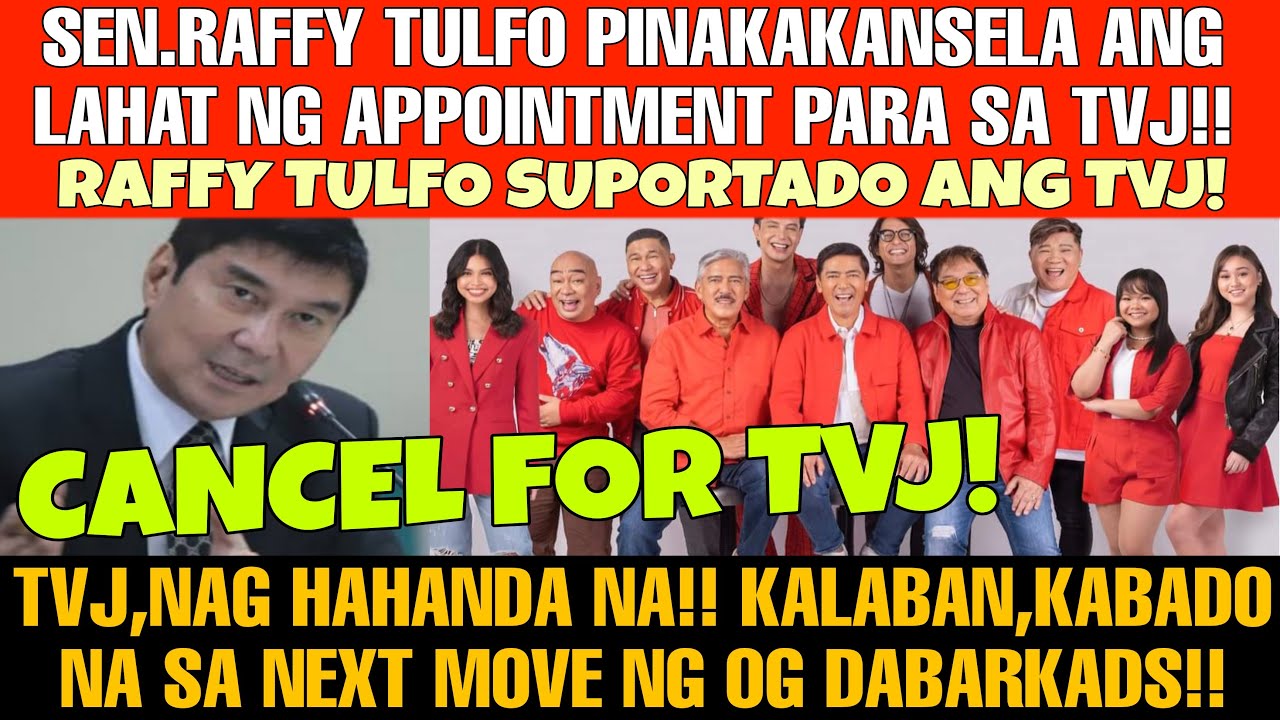 EAT BULAGA: SEN.RAFFY TULFO,PINAKAKANSELA ANG LAHAT NG APPOINTMENT PARA SA TVJ!! KALABAN KABADO NA!!