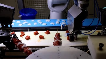 Full Automatic Skewer Machine – production examples – PINTRO Pick & Skewer