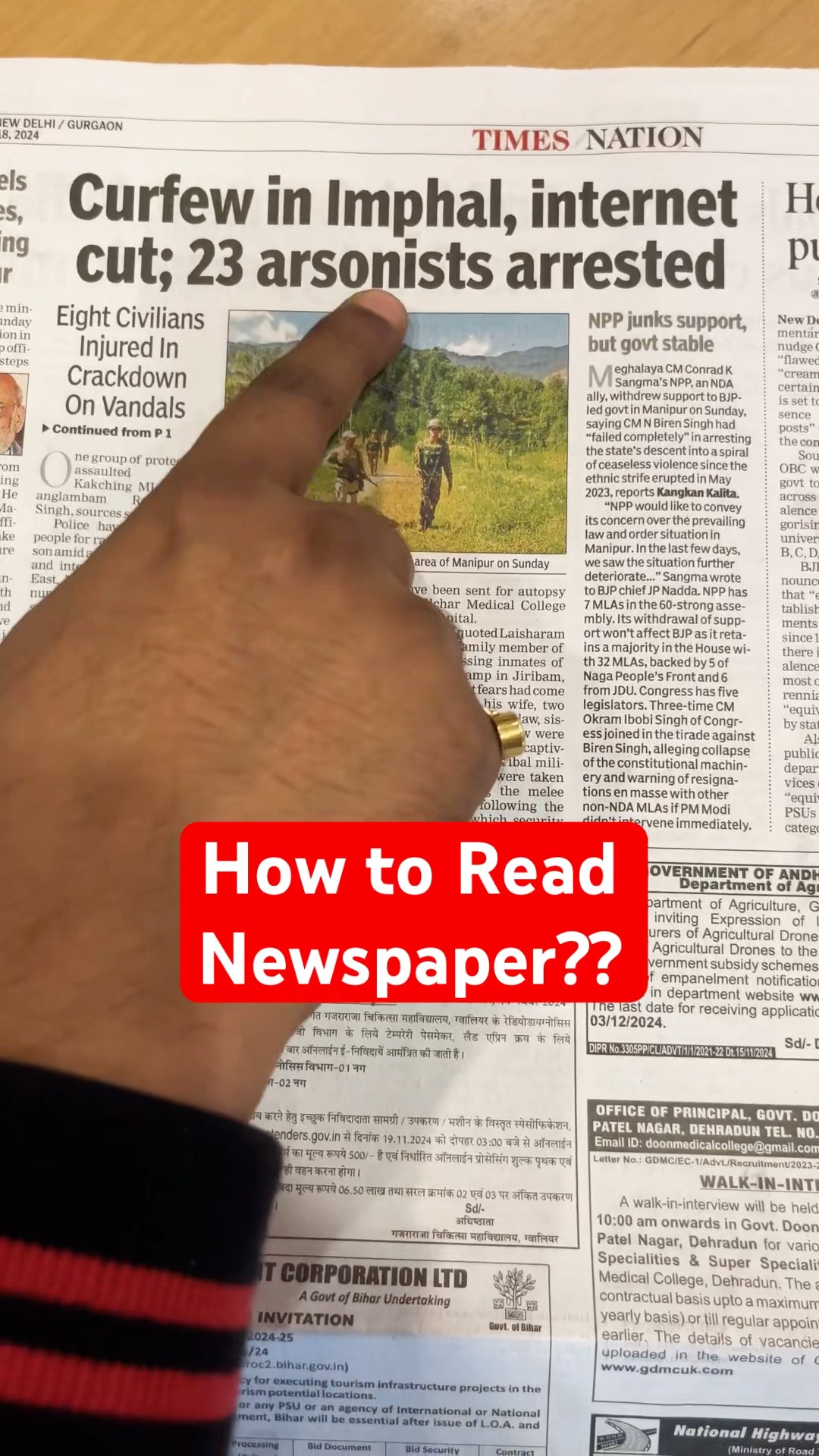 How to Read Newspaper?? #newspaper #adda247 #shortsfeed #shorts