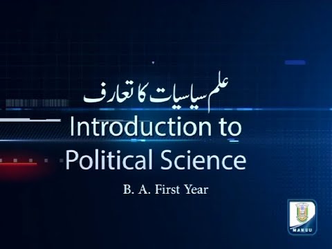 IMC, MANUU_Introduction to Political Science_B. A_1st Year