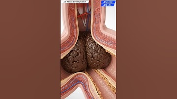 Illustration of Stuck Constipation In 3D Animation | Gut Health | Anatomy  Arts USA