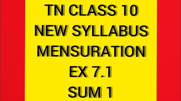 TN Samacheer 10 Maths New Syllabus Mensuration Ex 7.1 sum 1