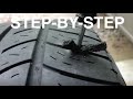 How to Patch/Plug Hole in Tire in LESS THAN 5 Minutes - Fix a Flat Tire - EASY FIX