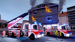 Emergency Call 112 - Wolfsburg Firefighters Responding to an Apartment Fire!