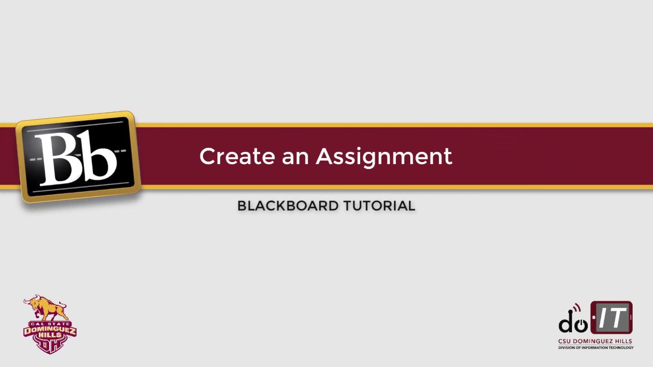 how to create assignment on blackboard