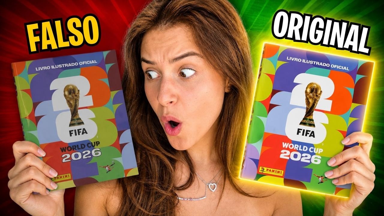 Quem completar o album da Copa original vs falso primeiro vence — só uma sabia qual era qual!!