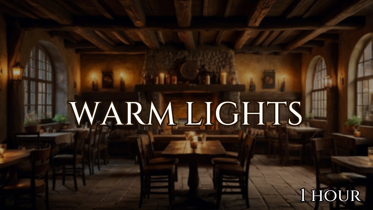 Friendly Evening in a Medieval Tavern 🍺 | Light Fantasy Tavern Ambience (1 Hour)