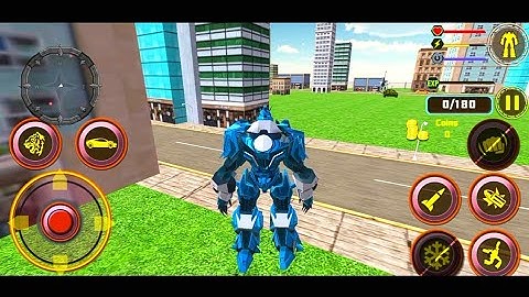 US Police Transform Robot Car - White Tiger Game - Android Gameplay