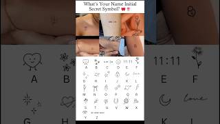 Minimal Symbol Initial Tattoo Code ✨ | Bow, Tulip, 11:11 & Lock Design