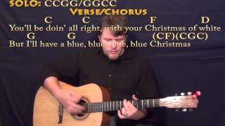 Blue Christmas (Elvis) Strum Guitar Cover Lesson with Chords/Lyrics chords