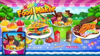 Ice Cream Rolls Maker- Rainbow Sandwich Food Stall screenshot 1