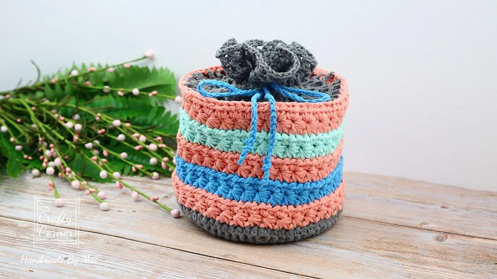 Easy Crochet Drawstring Bag Tutorial