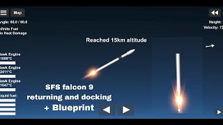 sfs unsuccessful mission falcon 9 returning and docking #sfs #blueprint #ashoksfs gameplay tutorial