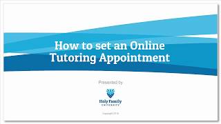 How to set an online tutoring appointment