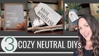 3 DOLLAR TREE HIGH END DIYs ❄ COZY WINTER FARMHOUSE DIYs | All NEW 2021