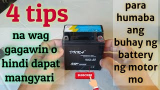 Tips para hindi agad masira ang battery ng motor mo