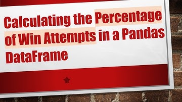 Calculating the Percentage of Win Attempts in a Pandas DataFrame