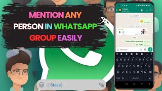 How to mention Some one in whatsapp Group Chat screenshot 3