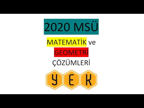 2020 MSÜ Matematik ve Geometri Çözümleri (21-40)