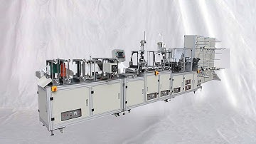 fully automatic face mask production integrated with bags wrapping packaging line قناع فيروس الجهاز
