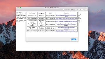 Exporting NSTableView to HTML Demo Video
