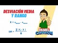 RANGO Y DESVIACION MEDIA DE UN CONJUNTO DE DATOS Super facil - Para principiantes