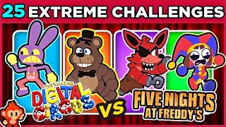 DIGITAL CIRCUS vs FNAF | 25 EXTREME CHALLENGES | Only 2% achieve all of them! | #monkquiz #quiz