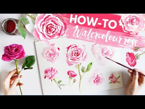 ROSE TUTORIAL | How To Paint with Watercolors