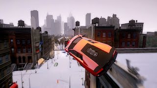 GTA 4 WINTER CRASH TEST OF REAL CARS 128