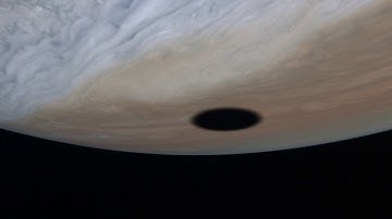 Io eclipse on Jupiter | JunoCam Perijove 22 | 4K